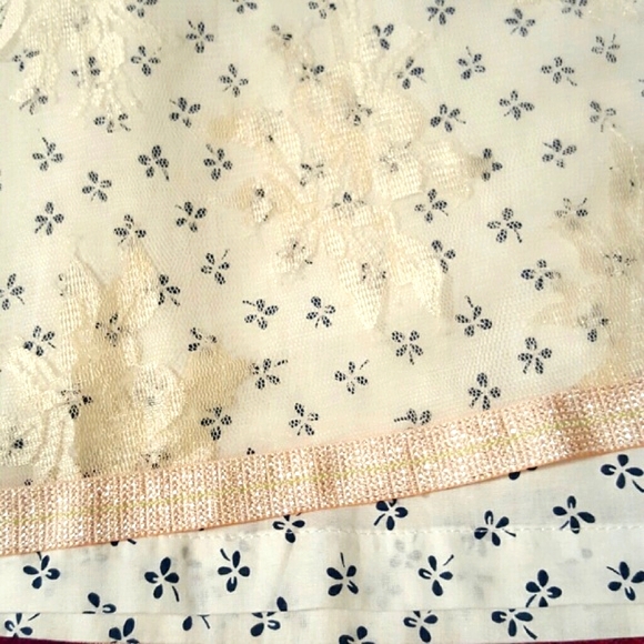 NEW Vintage Skirt with Sheer Lace Overlay - Picture 2 of 12